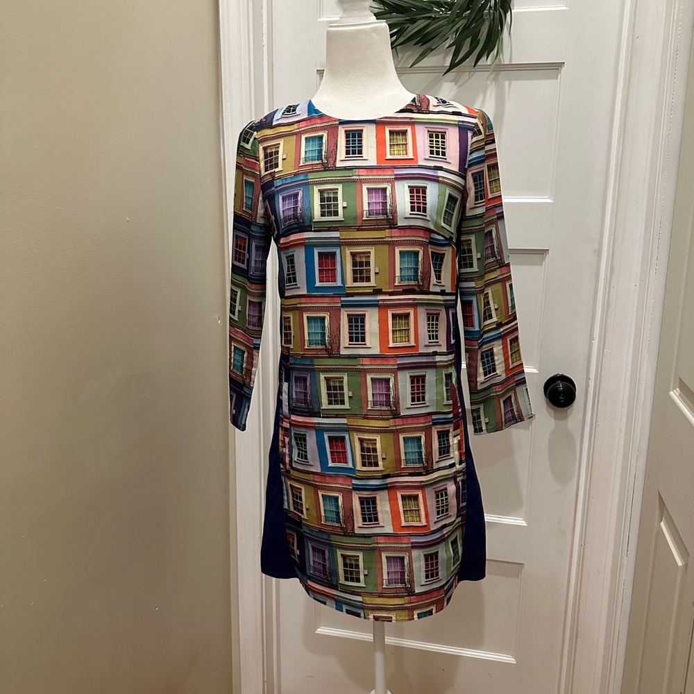 Ted Baker Window Print Dress Size 1 Preloved